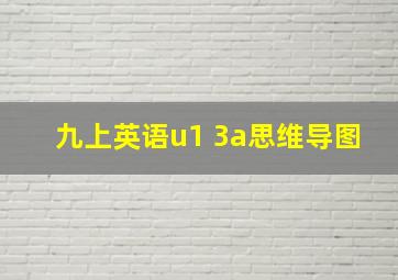 九上英语u1 3a思维导图